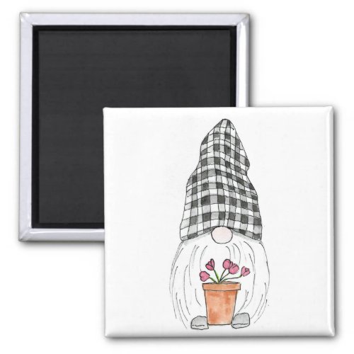 Spring Garden Gnome Magnet