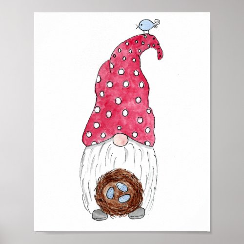 Spring Garden Gnome Poster