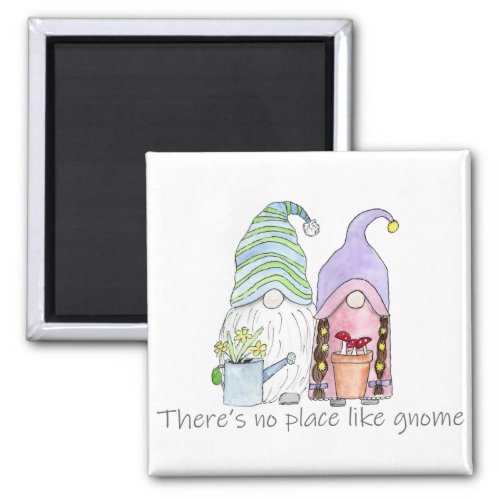 Spring Garden Gnomes Magnet