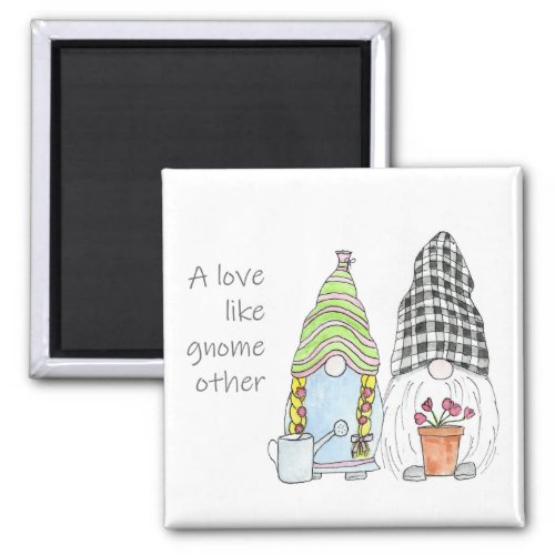 Spring Garden Gnomes Magnet