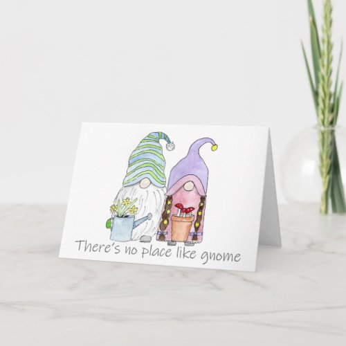Spring Garden Gnomes Mama and Papa Card