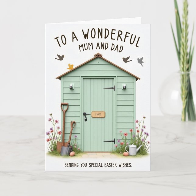 Spring Garden Greetings Card (Front)