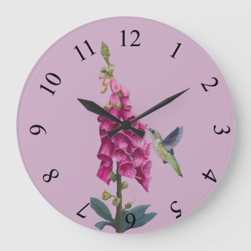 Spring Garden _ Hummingbird Acrylic Wall Clock