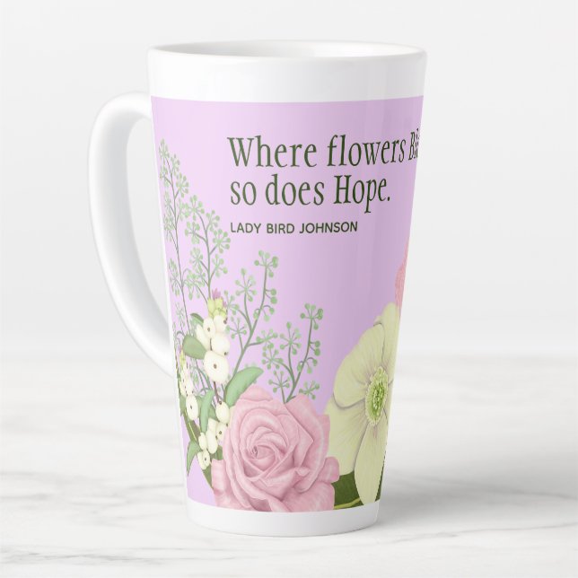 Spring Garden In Bloom Latte Mug (Left Angle)