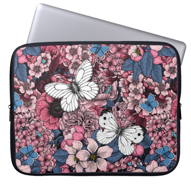 Spring garden laptop sleeve (Front)