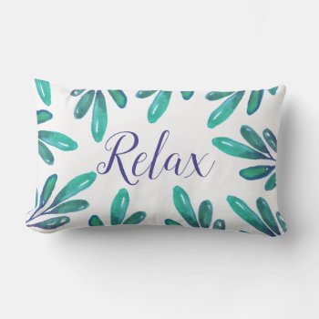 Spring Garden Leaves Relax Lumbar Pillow by GrudaHomeDecor at Zazzle