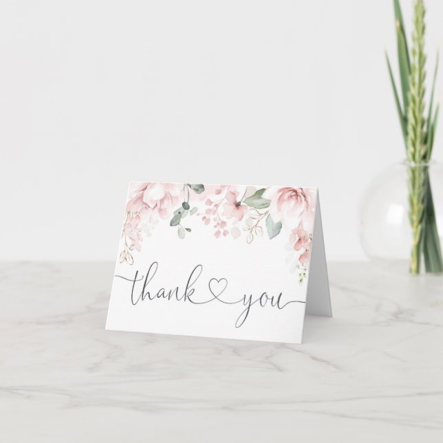 Spring Garden  Letterpress Thank You Card (Front)