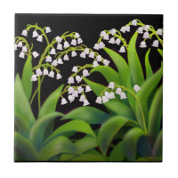 Spring Garden Lily of the Valley Flowers Tile