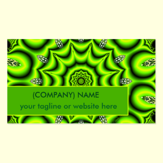 Spring Garden Mandala, Bright Abstract Lime Joyful Double-Sided Standard Business Cards (Pack Of 100)