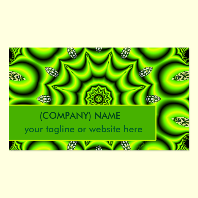 Spring Garden Mandala, Bright Abstract Lime Joyful Double-Sided Standard Business Cards (Pack Of 100)