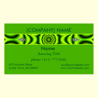 Spring Garden Mandala, Bright Abstract Lime Modern Double-Sided Standard Business Cards (Pack Of 100)