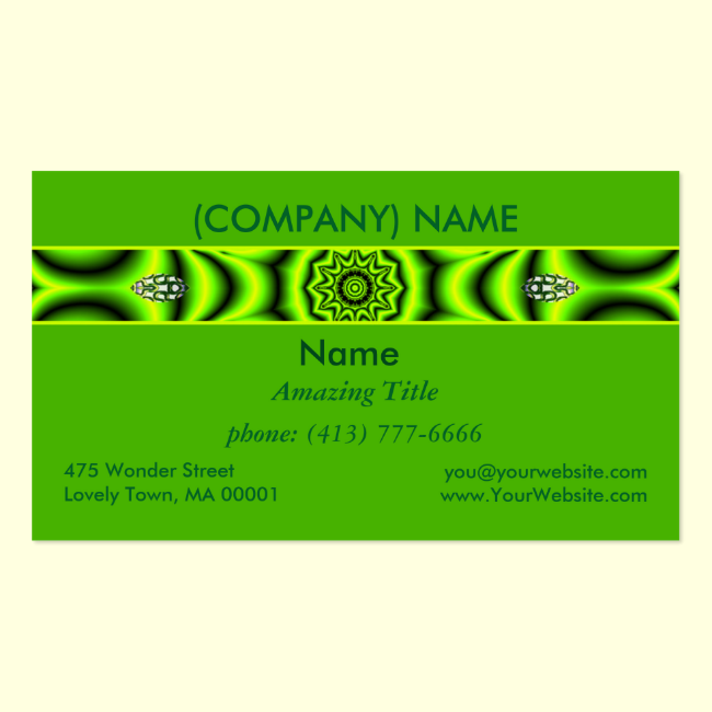 Spring Garden Mandala, Bright Abstract Lime Modern Double-Sided Standard Business Cards (Pack Of 100)
