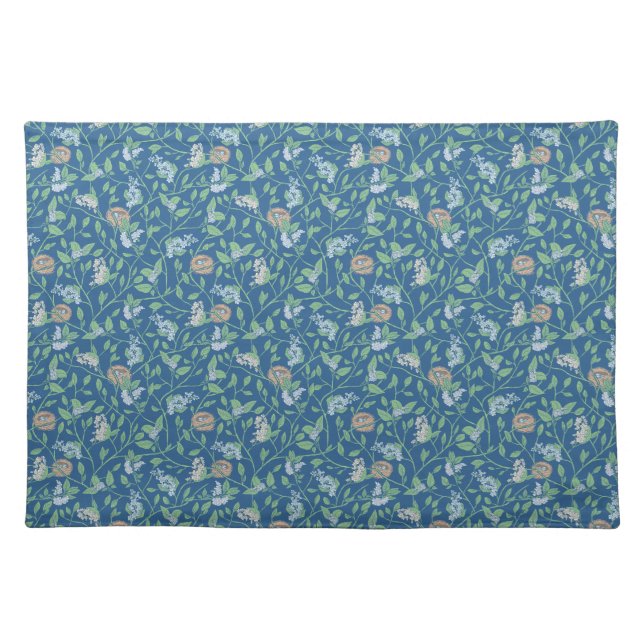 Spring Garden Mother Day Robin Nest Queen Ann Lace Cloth Placemat (Front)