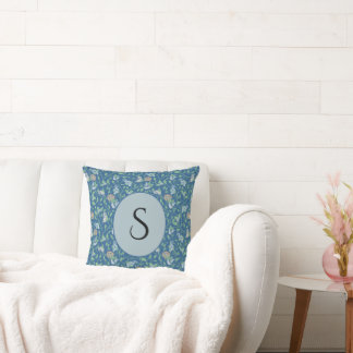 Spring Garden Mother Day Robin Nest Queen Ann Lace Throw Pillow