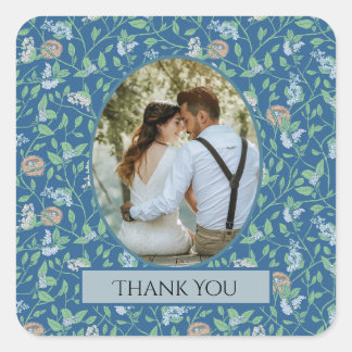 Spring Garden Mother Day Robin Nest Queen Photo Square Sticker