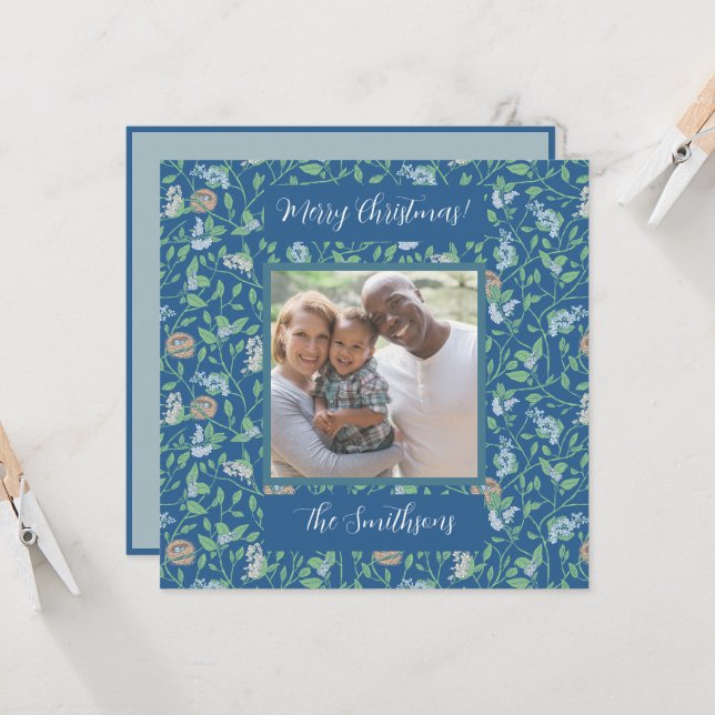 Spring Garden Mother Day Robin Nest QueenAnn Photo Card (Front/Back In Situ)