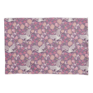 Spring Garden Mother's Day Asian Crane Chinese Pillow Case