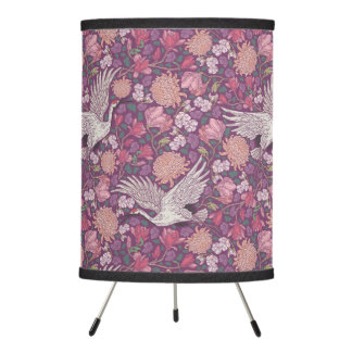 Spring Garden Mother's Day Asian Crane Chinese Tripod Lamp