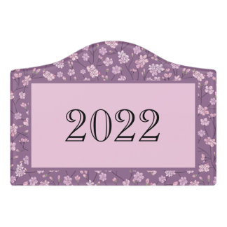 Spring Garden Mother's Day Asian Flowers Japanese Door Sign