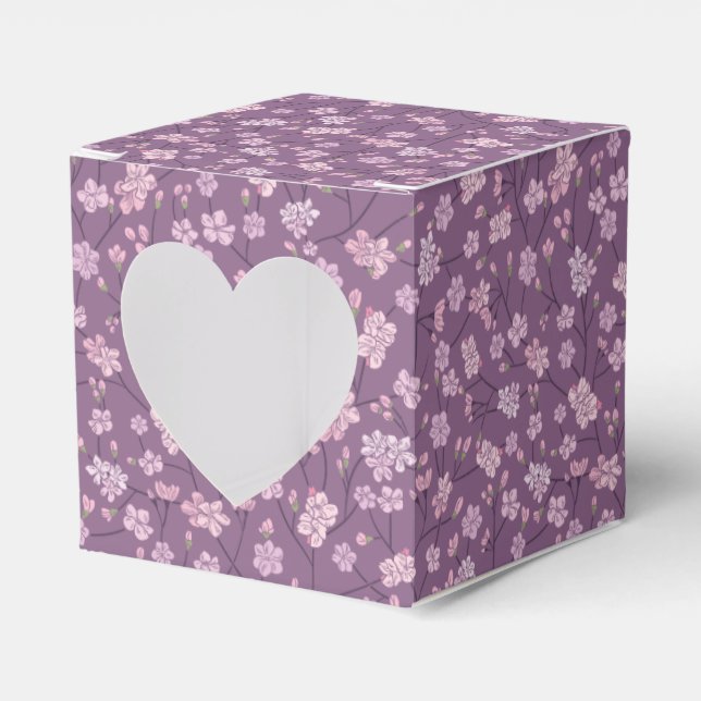 Spring Garden Mother's Day Asian Flowers Japanese Favor Boxes (Front Side)