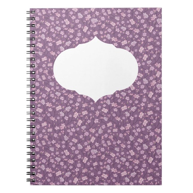 Spring Garden Mother's Day Asian Flowers Japanese Notebook (Front)