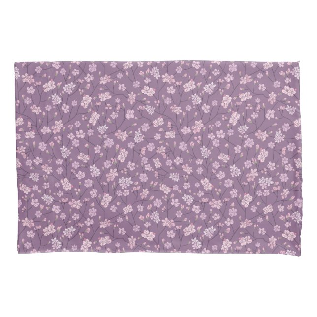 Spring Garden Mother's Day Asian Flowers Japanese Pillow Case (Front-Left)