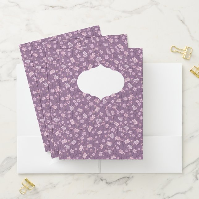 Spring Garden Mother's Day Asian Flowers Japanese Pocket Folder (In Situ)