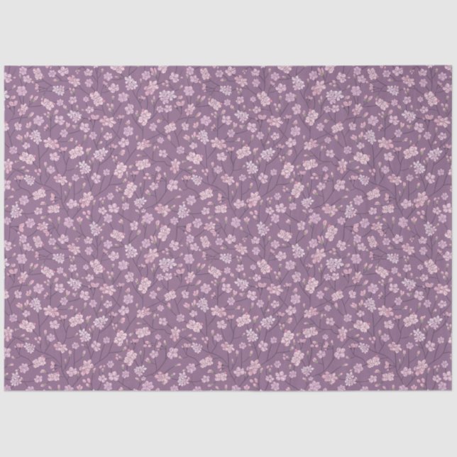 Spring Garden Mother's Day Asian Flowers Japanese Tissue Paper (Front)