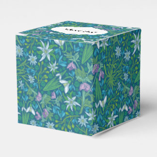 Spring Garden Mother's Day Blue Purple White Favor Boxes