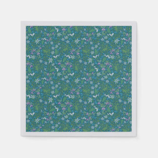 Spring Garden Mother's Day Blue Purple White Napkins