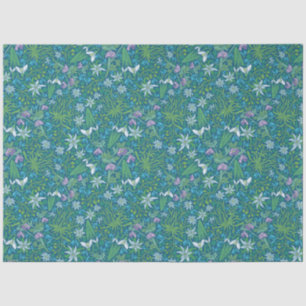 Spring Garden Mother's Day Blue Purple White Tissue Paper