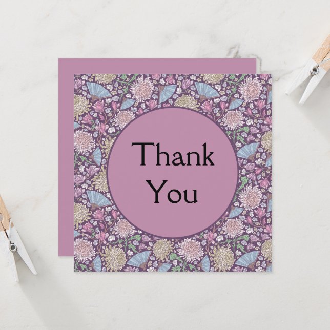 Spring Garden Mother's Day Chrysanthemum Mum Japan Card (Front/Back In Situ)