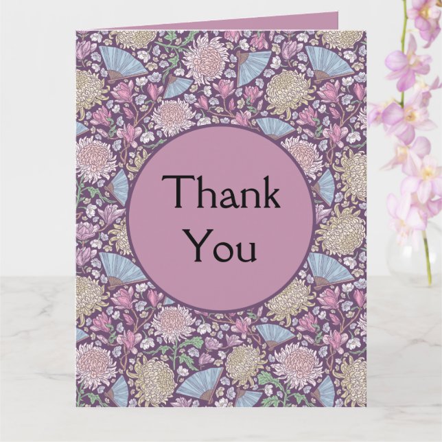 Spring Garden Mother's Day Chrysanthemum Mum Japan Card (Orchid)