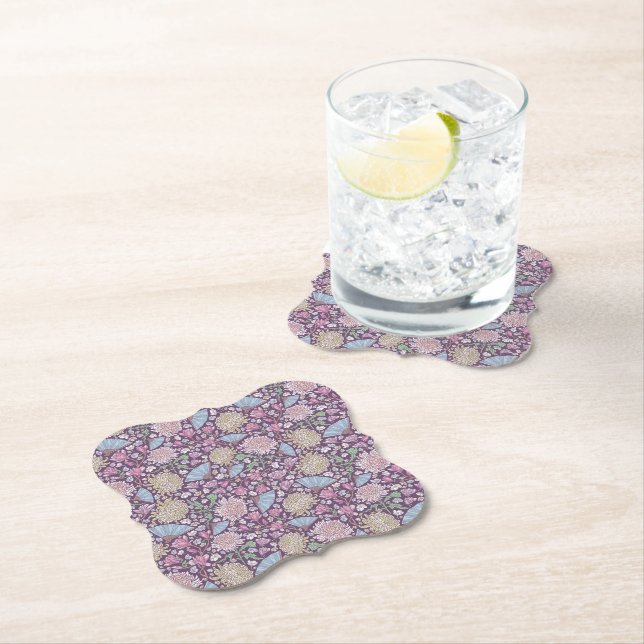 Spring Garden Mother's Day Chrysanthemum Mum Japan Paper Coaster (Insitu)
