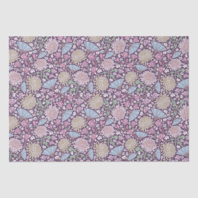 Spring Garden Mother's Day Chrysanthemum Mum Japan Tissue Paper (Front)