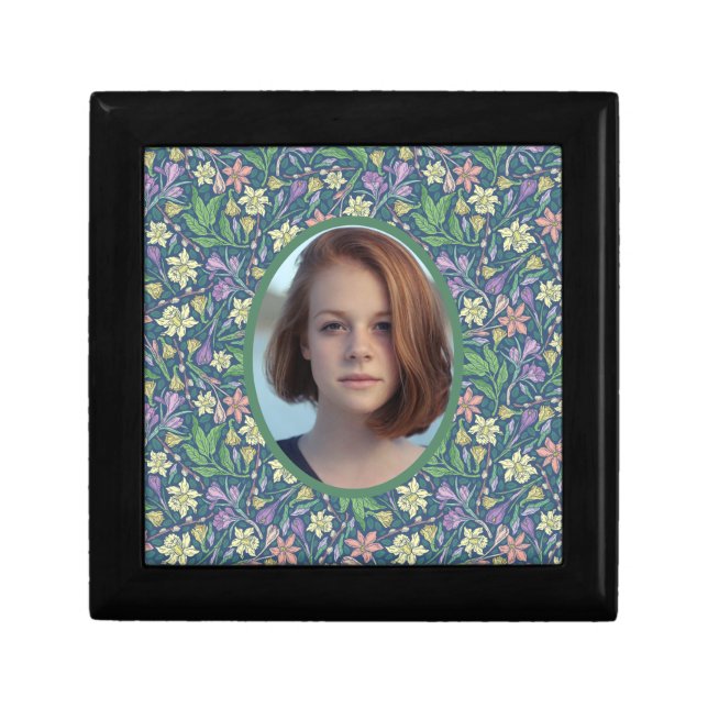 Spring Garden Mother's Day Daffodils Crocus Photo Gift Box (Front)