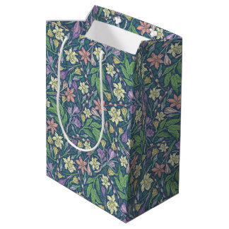 Spring Garden Mother's Day Daffodils Crocuses Medium Gift Bag