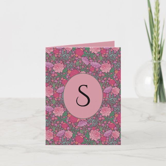Spring Garden Mother's Day Japanese Paper Lanterns Note Card (Front)