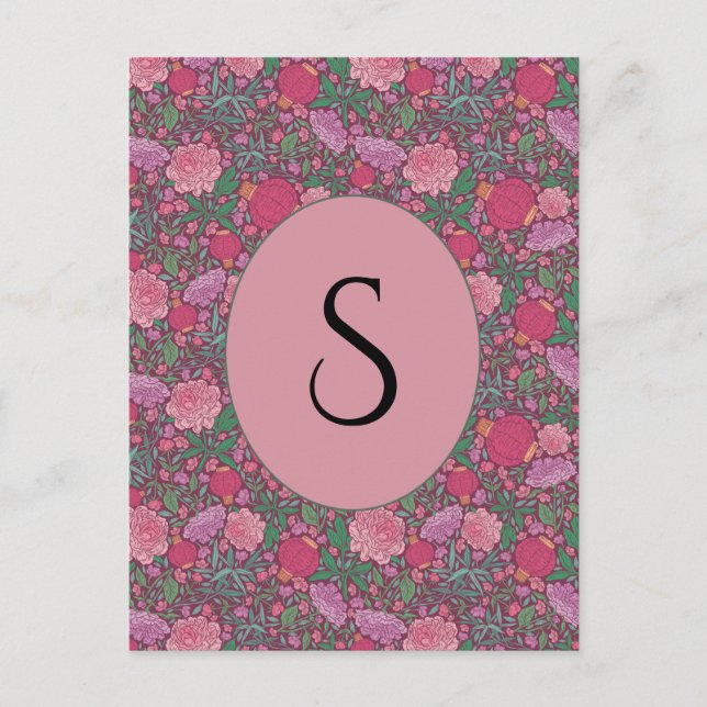 Spring Garden Mother's Day Japanese Paper Lanterns Postcard (Front)