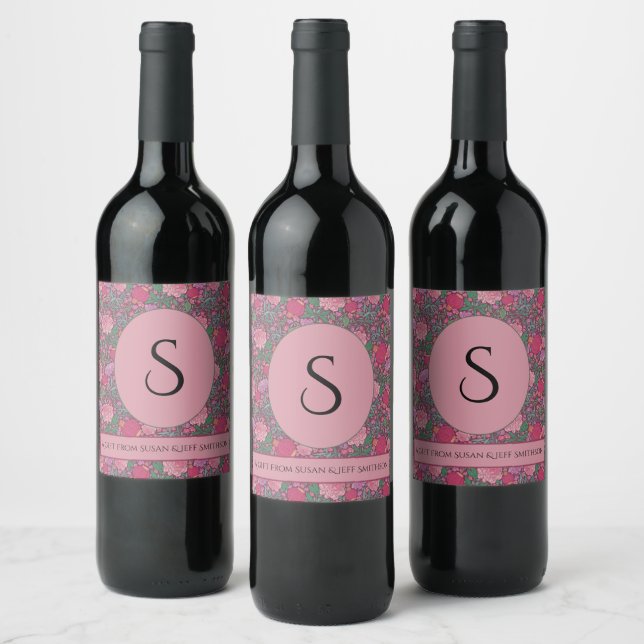 Spring Garden Mother's Day Japanese Paper Lanterns Wine Label (Bottles)