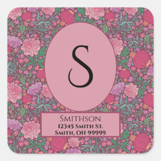 Spring Garden Mother's Day Japanese Return Address Square Sticker
