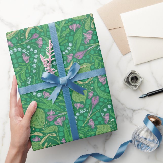 Spring Garden Mother's Day Lilly of the Valley Wrapping Paper (Gifting)
