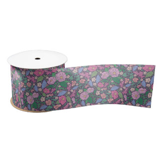 Spring Garden Mother's Day Poppies Japanese Fans Satin Ribbon