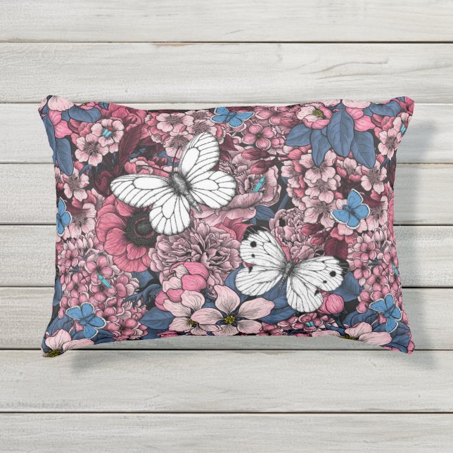 Spring garden outdoor pillow (Front)