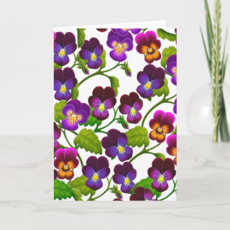 Spring Garden Pansies Card