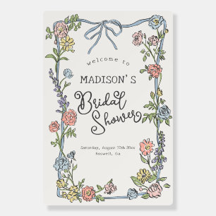 Spring Garden Party Floral Bridal Shower Welcome Foam Board