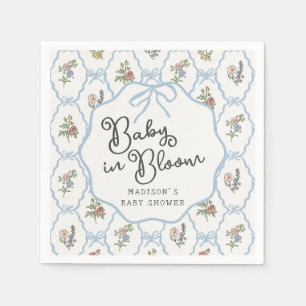 Spring Garden Party Pastel Floral Baby Shower Napkins