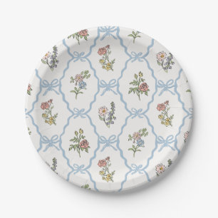 Spring Garden Party Pastel Floral Coquette Paper Plates