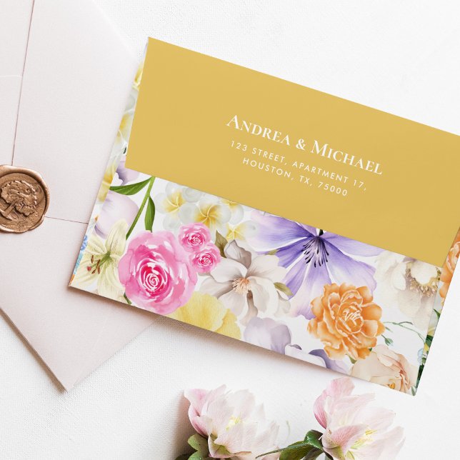 Spring Garden Party | Vibrant Floral Wedding Envelope (Creator Uploaded)