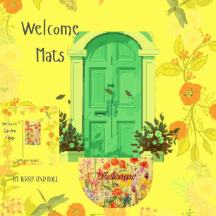 Spring Garden Personalized Doormat